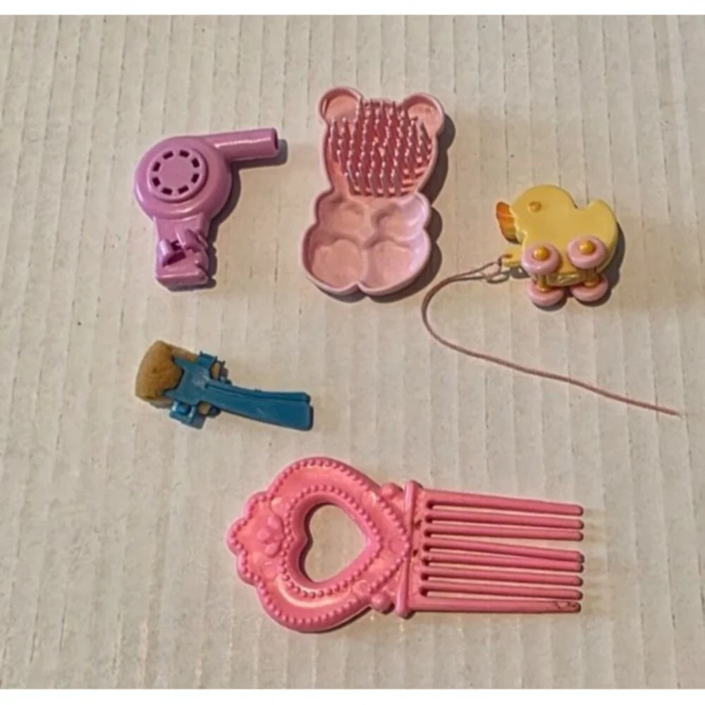Lot of Vintage My Little Pony Accessories 80s Combs, Ducky, Blow Dryer, Sponge